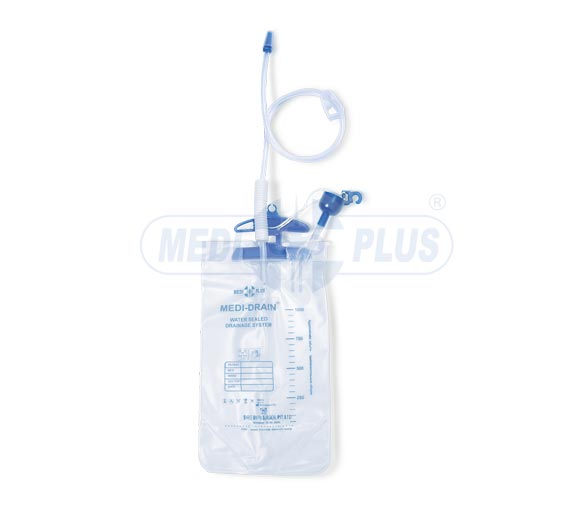 2-LITRE CLOSED SYSTEM STERILE URINE BAG CHECK VALVE NEEDLESS SAMPLING PORT  DRAIN STOPCOCK - Didactic